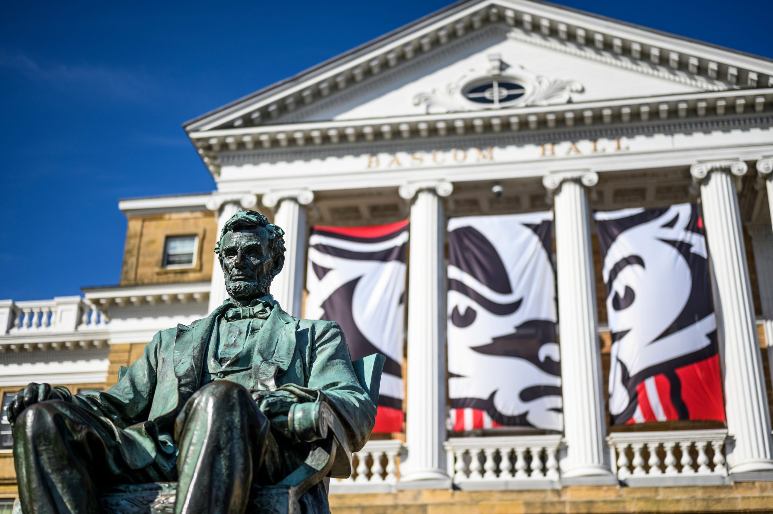 Lincoln statue in front of Bascom Hall